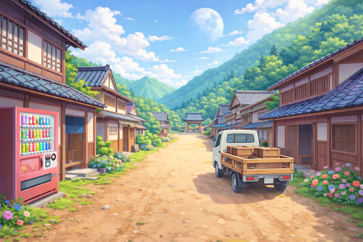 A scenic town on Hokura